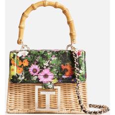 Ted Baker Jaysisa Mini Floral-Print Rattan Bag