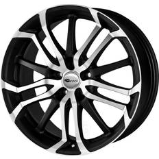 Bilfälgar Brock B26 schwarz matt vollpoliert 7.5x17 4/98.00 ET30 B58.1
