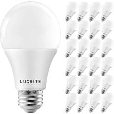 1600 lumens led light bulb Luxrite A19 LED Dimmable Light Bulbs 15W 100 Watt Equivalent 4000K Cool White 1600 Lumens E26 24-Pack