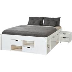 Dobbeltseng 140x200 cm Inkl Lamelbunde Hvid