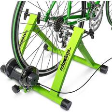 Macchine per il Fitness Relaxdays Rullo Trainer Pieghevole Bicicletta 6 velocità Cerchi da 26-28 Unisex Adulto, Verde/Blu