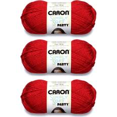 Caron Simply Soft Party Yarn-Rich Red Sparkle