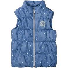 Ragazza Gilet Staccato Trapuntato Jeans - Fantasia Blu