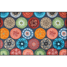 Flerfarvede - Vinyl Dørmåtter Wash+Dry Coralis Kitchen Mat Rectangular 115 x 175 cm Orange, Green