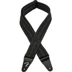 Fender Remme & Bånd Fender x Wrangler Denim Strap Washed Black Stitch 2"