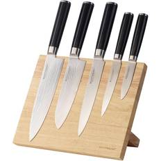 Damaskknivset 5 knivblock