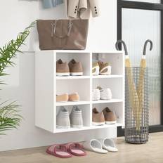 vidaXL White Cabinet 52.5 x 30 x 50 cm Shoe Rack