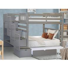 Built-in Storages Beds King Tall Stairway Bunk Bed