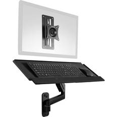 Monitor stand with keyboard tray Vivo Black Sit-Stand Single Keyboard Tray Combo