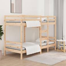 vidaXL Cama Sin Colchón Madera Maciza De Pino 90x200 cm - Marrón Litera