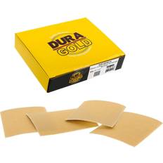 Power Tool Accessories Dura-Gold Premium 100 Grit Gold 1/4 Sheet Hook & Loop or Clip On Sandpaper 5.5 x 4.5 For Automotive & Wookworking Palm Sanders Box of 24