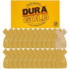 Power Tool Accessories Dura-Gold 80 Grit 12-Hole Hook & Loop Sanding Sheets for Mouse Sanders Box of 24 Sandpaper Sheets