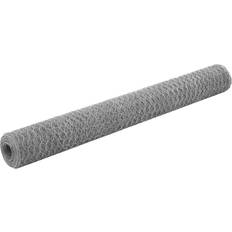 vidaXL Hønsenet Galvaniseret Stål 25 x 1.2 m Sølvfarvet 180cmx25m