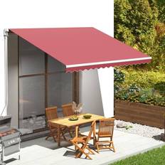 vidaXL Tissu de Remplacement Pour Auvent Bordeaux Rouge 4x3 m Burgundy Red