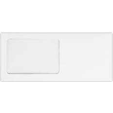 Postage & Packaging Supplies LUX Self Seal #10 Window Envelope 4 1/2' x 9 1/2' White Wove 50/Pack (10APW-WW-50)