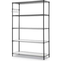 Black Shelving Systems Alera 5-Shelf Wire Kit Shelving System