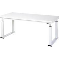 Rau Work table, electric height adjustment, hardened laminate worktop, max. load 600 kg, WxD 2000 x 900 mm