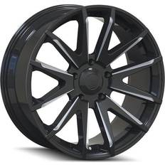 22" Car Rims Mayhem Crossfire 8109 Gloss Black 22X9.5 5/150 ET25 CB110