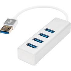 Rocstor 6' Portable 4 Port SuperSpeed Mini USB 3.0 Hub