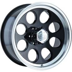 ION Ion Wheels 171 Series, 15x8 Wheel with 6x4.5 Bolt Pattern Black/Machined Lip