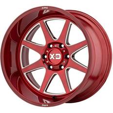 19" - Red Car Rims XD Wheels XD844 Pike, 22x10 with 8x170 Bolt Pattern Red Milled