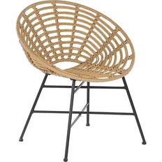 Beliani Rattanstuhl Natürlich Polyrattan Set of 2 Gartenessstuhl
