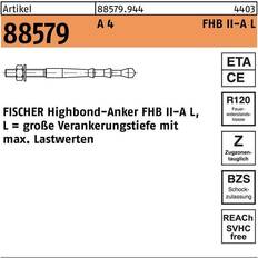 Roofing felt Fischer Baubeschläge + Holzverbinder, Highbond-Anker R 88579 M 12 120/ 25 A 4 Stk.