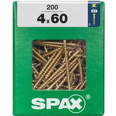 Jaune Vis Spax 200 Vis Acier Tête Fraisée PZ Yellox 4 x 60 mm