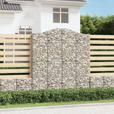 Sort Gabionkurve vidaXL buet gabionkurv 200x30x220/240 galvaniseret jern