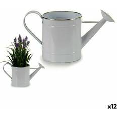 Ibergarden Regadera Decorativa Metal Blanco Plateado 15.7 x 18 x 35.5 cm