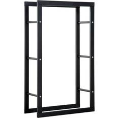 Vedställ 60 x 25 x 100 cm Svart
