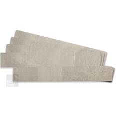 Flat Mosaic Tiles Tic Tac Tiles Concrete Subway 4pcs River Rock Peel Stick Tile Decorative Backsplash 3.44 sq. ft./Pack