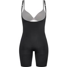 Spanx Everyday Shaping Open Bust Mid Thigh Bodysuit - Very Black