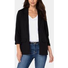 Liverpool Plus Boyfriend Blazer Black Rinse 1X