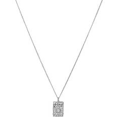 Piedra de Luna Collares Maanesten Aylin Necklace - Silver/Transpaent/Sapphire