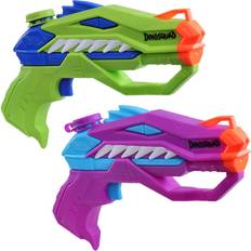 Pistolas de Agua Hasbro Lanza Dardos Nerf Super Soaker Dinosquad Set Doble Raptor-surge