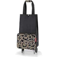 Reisenthel Shopping Trolleys Reisenthel Foldable Trolley Bag, Packable Oversized Tote with Wheels, Baroque Marble