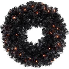 Northlight Pre-Lit Black Noble Spruce Artificial Halloween Decoration 6"