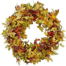 Geel Decoraties Northlight Berries and Twigs Artificial Thanksgiving Wreath Yellow 30-Inch Julepynt