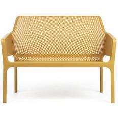 Nardi Banc avec Dossier Net Jaune Résine Fibre Verre Garden Bench