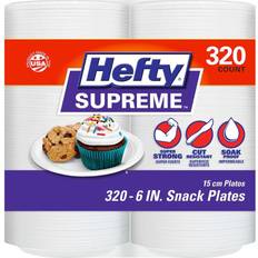 Party Supplies Hefty Disposable Plates Supreme White 320-pack