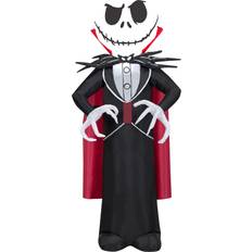 Party Supplies Gemmy Airblown Inflatable Jack Skellington as Vampire, 3.5 ft Tall, Black