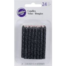 Wilton Birthday Candles 2-1/2 Inch 24/Pkg-Black