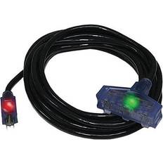 Electrical Accessories 25 Foot 12/3 SJTW Industrial Grade Lighted Triple Tap Extension Cord 25