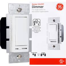 GE 3-Way Rocker/Slide Dimmer, White