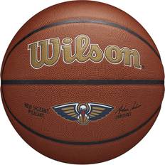 Pallacanestro Wilson Palloni da basket in pelle composita unisex Marrone