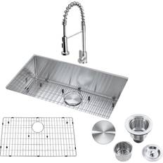 Kitchen Sinks 30 Undermount Kitchen Sink Pull-down Faucet Combo Grid