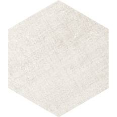 Wand Kacheln & Fliesen Feinsteinzeug Hexagon Fabric Ivory 21,5 beige