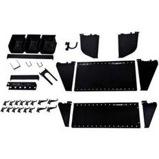 DIY Accessories Wall Control Industrial Workstation Slotted Accessory Kit, Black