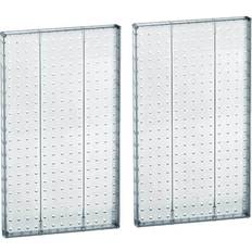 Tool Boards Azar Displays 771322-CLR Pegboard 1-Sided Wall Panel, Clear Translucent Color, 2-Pack